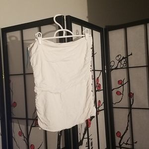 Marciano beaded white tube top